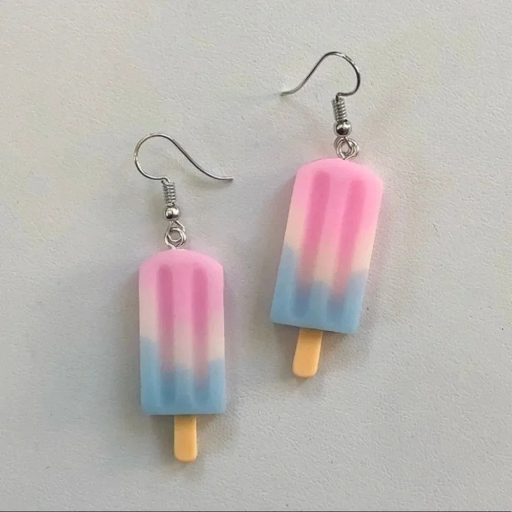 3 for $25/ Fun Funny Popsicle Ice Cream Summer Resin Earrings NWT
